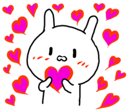 heartrending love (rabbit) sticker #10099923