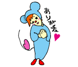 Everyone Friends!!!  Mouse's  Maaasu!!!! sticker #10100875