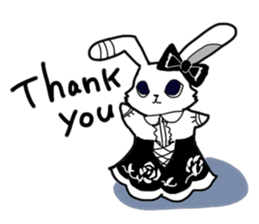 Rabbit in the shape of Gothic and cute sticker #10101833