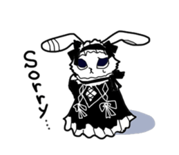 Rabbit in the shape of Gothic and cute sticker #10101848