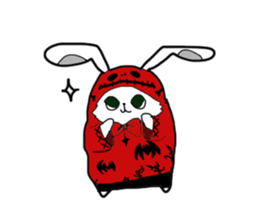 Rabbit in the shape of Gothic and cute sticker #10101850