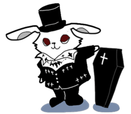 Rabbit in the shape of Gothic and cute sticker #10101854