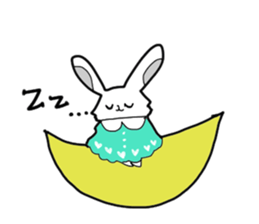 Rabbit in the shape of Gothic and cute sticker #10101863