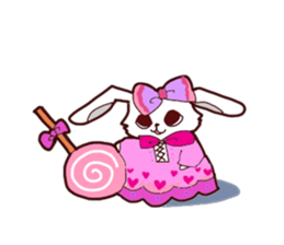 Rabbit in the shape of Gothic and cute sticker #10101865