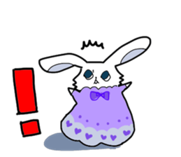 Rabbit in the shape of Gothic and cute sticker #10101866