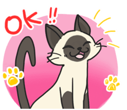 Siamese cat sticker(English ver) sticker #10102312