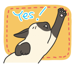 Siamese cat sticker(English ver) sticker #10102315