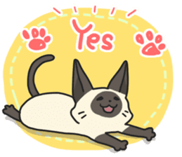 Siamese cat sticker(English ver) sticker #10102318