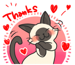 Siamese cat sticker(English ver) sticker #10102321