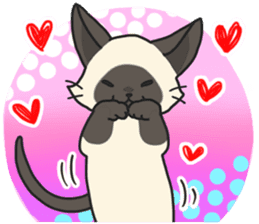 Siamese cat sticker(English ver) sticker #10102322