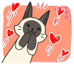 Siamese cat sticker(English ver) sticker #10102323