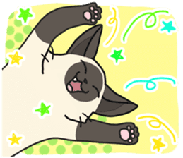 Siamese cat sticker(English ver) sticker #10102324