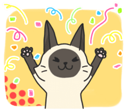 Siamese cat sticker(English ver) sticker #10102325