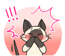 Siamese cat sticker(English ver) sticker #10102326