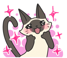 Siamese cat sticker(English ver) sticker #10102327