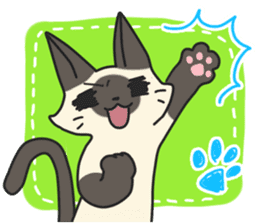 Siamese cat sticker(English ver) sticker #10102330