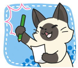 Siamese cat sticker(English ver) sticker #10102331