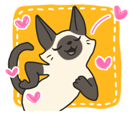 Siamese cat sticker(English ver) sticker #10102332