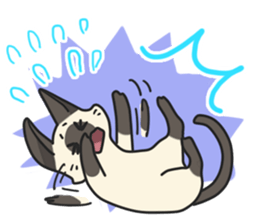Siamese cat sticker(English ver) sticker #10102337