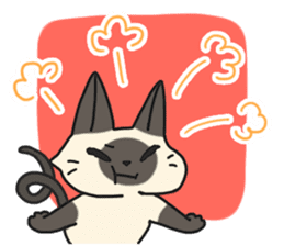 Siamese cat sticker(English ver) sticker #10102339