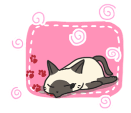 Siamese cat sticker(English ver) sticker #10102343