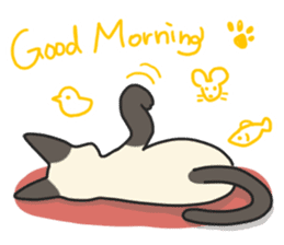 Siamese cat sticker(English ver) sticker #10102348