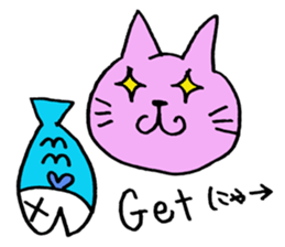 violet cat sticker sticker #10103000
