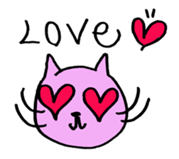 violet cat sticker sticker #10103007