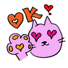 violet cat sticker sticker #10103014