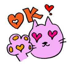 violet cat sticker sticker #10103014