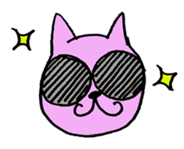 violet cat sticker sticker #10103015