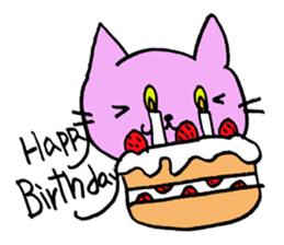 violet cat sticker sticker #10103020