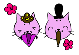 violet cat sticker sticker #10103023