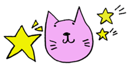 violet cat sticker sticker #10103028