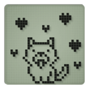 Dog in a small LCD sticker #10103076