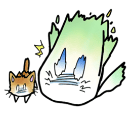 Chinese cabbage cat sticker #10104157