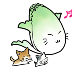 Chinese cabbage cat sticker #10104162
