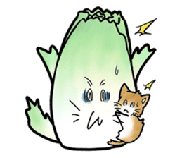 Chinese cabbage cat sticker #10104165