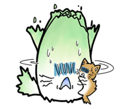 Chinese cabbage cat sticker #10104166