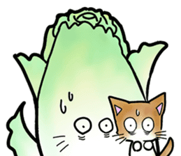 Chinese cabbage cat sticker #10104169