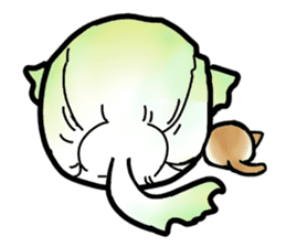 Chinese cabbage cat sticker #10104172