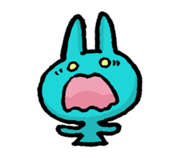 Cuuute? rabbit Sticker sticker #10104276