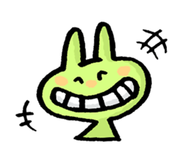 Cuuute? rabbit Sticker sticker #10104285