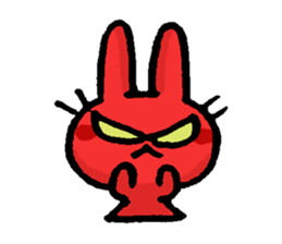 Cuuute? rabbit Sticker sticker #10104287