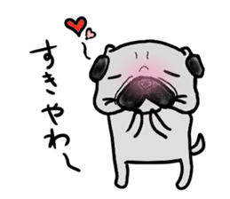 kyoto pug sticker #10104859