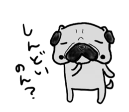 kyoto pug sticker #10104864