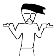 he is displeased smile man sticker #10105237