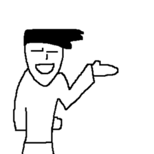 he is displeased smile man sticker #10105238