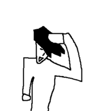 he is displeased smile man sticker #10105242