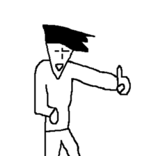 he is displeased smile man sticker #10105245